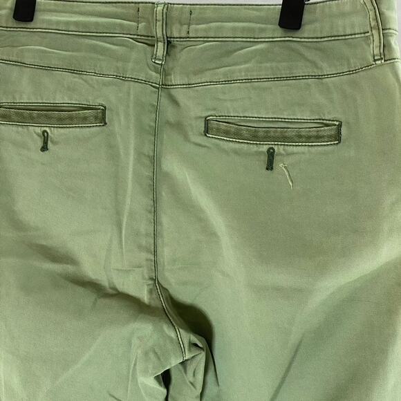 CHINO By ANTHROPOLOGIE Women's Green Mid-Rise Slim-Fit Ankle Chino Pant SZ 31 - Picture 7 of 15